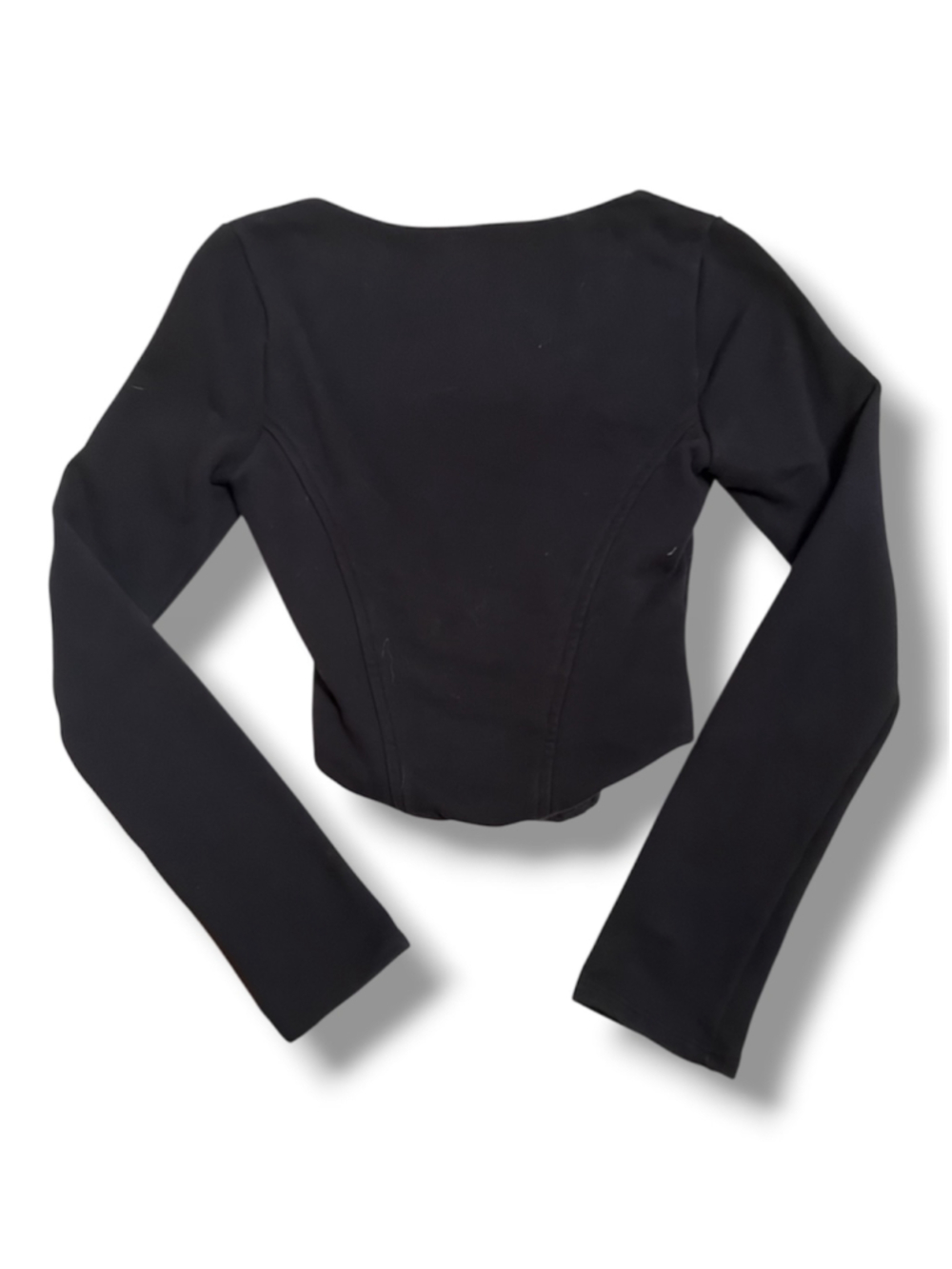 Good American Compression Terry Squareneck Corset Top long sleeve size 2 - Picture 4 of 4
